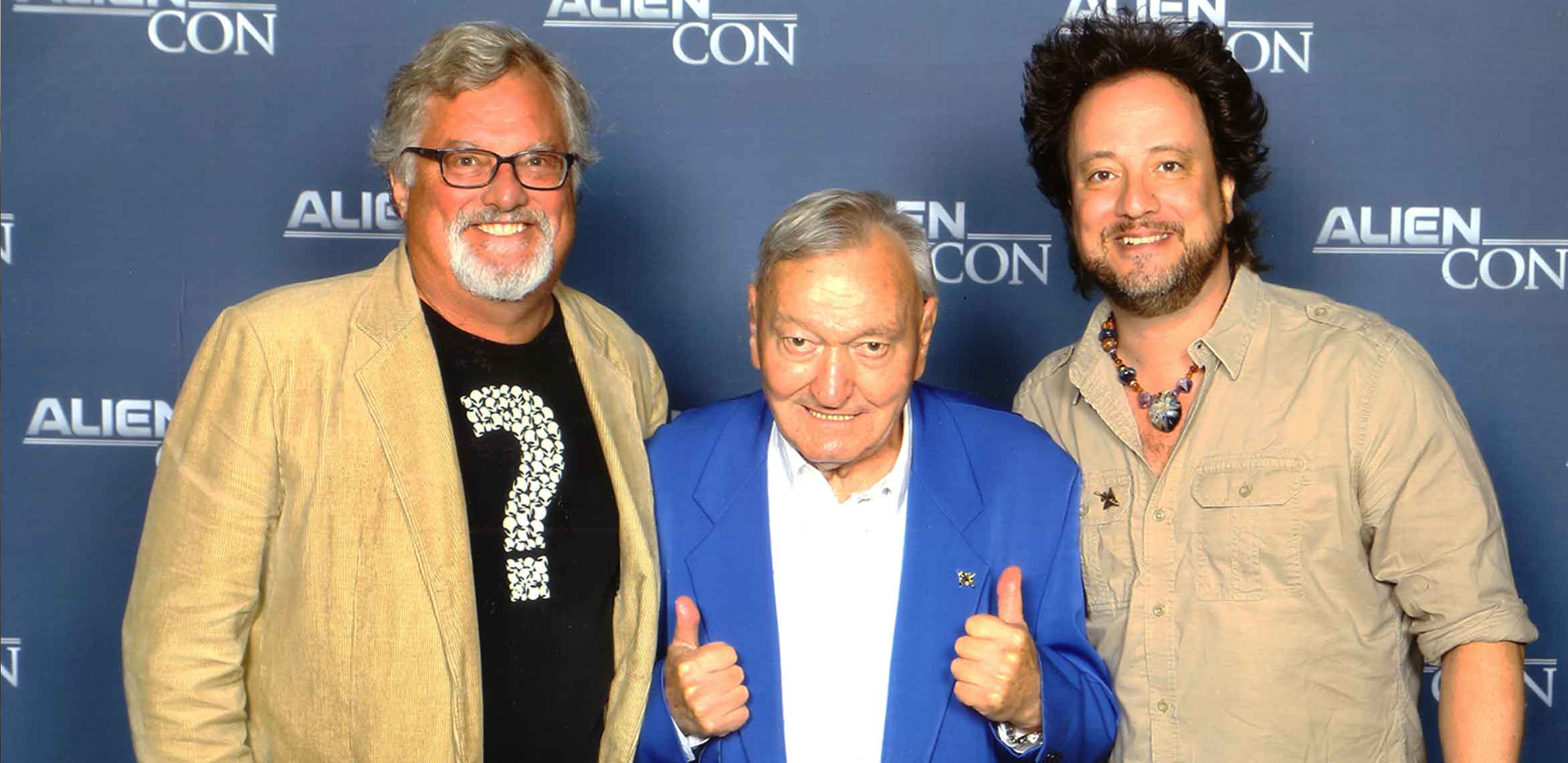 David with Erich von Däniken and Giorgio Tsoukalos at AlienCon. 